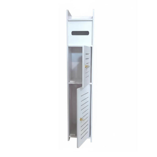 Narrow Toilet Side Cabinet Multi-Functional Slim Storage Unit Complimentary