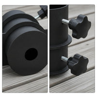 2 Pieces Stainless Steel Umbrella Bracket with Clamp Powder-Coated Umbrella Bracket Rustproof Space-Saving for Homeowners, Backyard