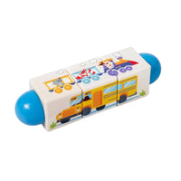 Rotating Puzzle Blocks Educational Wooden Puzzle Grasping Toy Interlocking Rotate Toy Learning for Toddlers, Home, Classroom