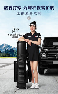 PGM Hard Shell Golf Bag with Wheels, Telescoping, Airline Approved with TSA Lock