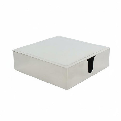 Stainless Steel Tissue Square-Shaped Tissue Box Easy to Clean Stainless Steel Napkin Holder for Restaurant, Hotel, Cafe