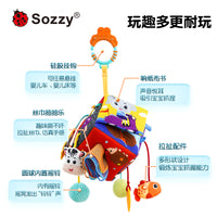 Sozzy Newborn Pull String Toy for Crib, Stroller, and Tummy Time