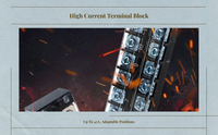 Double row insulated screw terminal block connector
