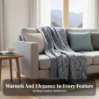 Herringbone Weave Blanket Light Luxury Home Textile Lightweight for Homeowners