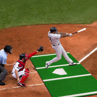 Rectangular Baseball Mat with Home Plate Heavy-Duty Batting Mat Sturdy Sports Training Equipment Colored for Coaches, Gymnasiums