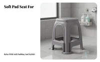 Stackable Utility Stool Sturdy Household Furniture Sturdy Duty Backless Chair for Families, Students, Living Room, Bathroom, Kitchen