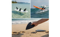 Tapered Kiteboard Tail Fin Streamlined Kiteboard Fin Lightweight Detachable for Kiteboarders