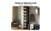 Adaptable Open Wardrobe Multifunctional Freestanding Closet with Shelves and Hanging Rails sturdyDuty Rust Resistant for Renters
