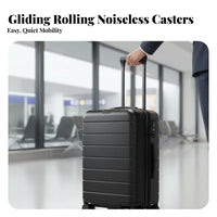 20-Inch Rolling Luggage Large Capacity Hardshell Carry-on Sturdy