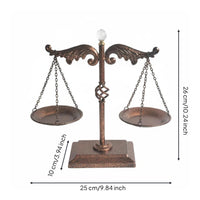 Vintage Cast Iron Scale Gift Idea Decorative Balance Scale Fleur-De-Lis Design