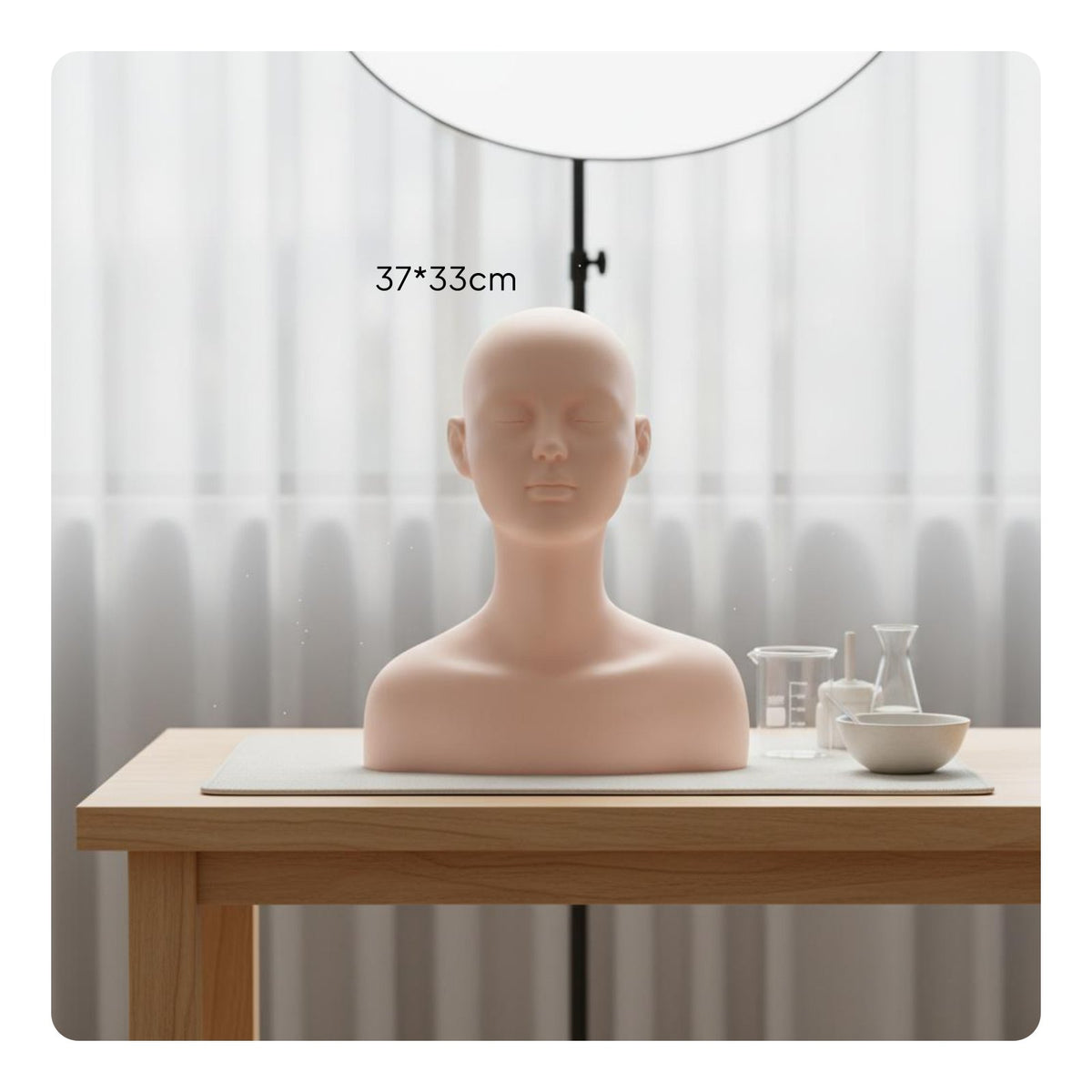 Cosmetology Practice Head Long-Lasting Material Realistic Mannequin Head