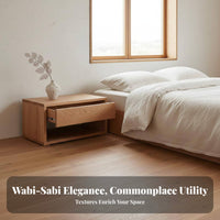 Bedside Cabinet with Drawer and Shelf Minimalist Design for Homeowners, Couples