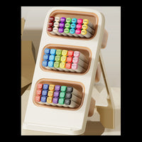 Large Capacity Desk Storage Box Pen Holder with Slanted Insert, Multi-layer Student Organizer