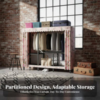 Portable Textile Closet InstallationNo-Tools Portable Textile Wardrobe Easy Assembly No-Tools-Requiredstanding for Students