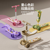 3-in-1 Kids Scooter for Ages 1-8, Sit-to-Ride, 3 Wheels, PU Wheels