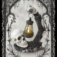 Halloween Resin Skeleton and Pumpkin Decorations