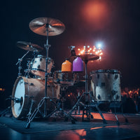 Double Cowbell with Bracket Bi-Tonal Drum Kit Cowbell Easy to Install Hand Percussion Percussion Instrument for Students, Rehearsals