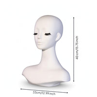 Mannequin Bust with Long Neck Professional Mannequin Head with Shoulders Sturdy