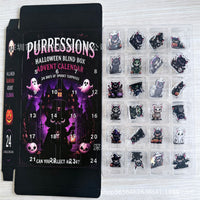 Halloween Ghost Dog Highland Cow Countdown Blind Box Pumpkin Cat Witch Pattern Acrylic Pendant Set