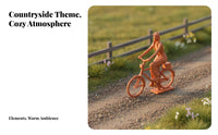 Miniature Cyclist Figurine Collectible Two-Wheeler Cyclist Scale Model Tiny Person on Bike Model High Fineness Display Scene