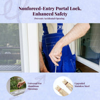 Fenestration Lock, Aluminum Alloy Security Lock, Universal Casement Fenestration Latch for Home, Office, Sliding Doors