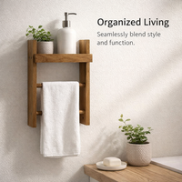 Bedroom Corner Shelf Wall Mounted for Living Room Decor, Wood Display and Unit for Homeowners