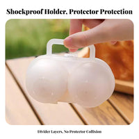 6-ovoid food holder excursion Case Shockproof Household Storage With Lid for Outdoor, Home Cooks
