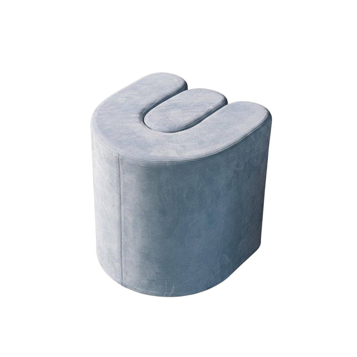 U-Shaped Vanity Stool Italian Minimalist Design Accent Seating Soft Padded Seat