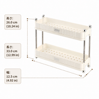 2-Tier Cup Holder Desktop Storage with Drainage Function Cups Mugs Teacups Storage for Kitchen Living Room