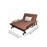 Foldable Lounge Bed Caster Wheels Reclining Lounge Bed Storage Pocket Daybed