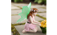 Resin Garden Fairy Statue Gift Creative Garden Fairy Statue Weather-Resistant Home Decor for Outdoor, Patio