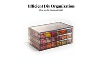 Clear Multi-Drawer Bead Box Transparent Design Craft Organizer for Desktop, Home