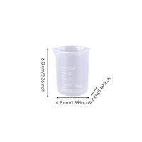 Silicone Measuring Container, 100ml Beaker, Precise Scale, Flexible Mixing Container for Kitchen, DIY Craft, Pouring