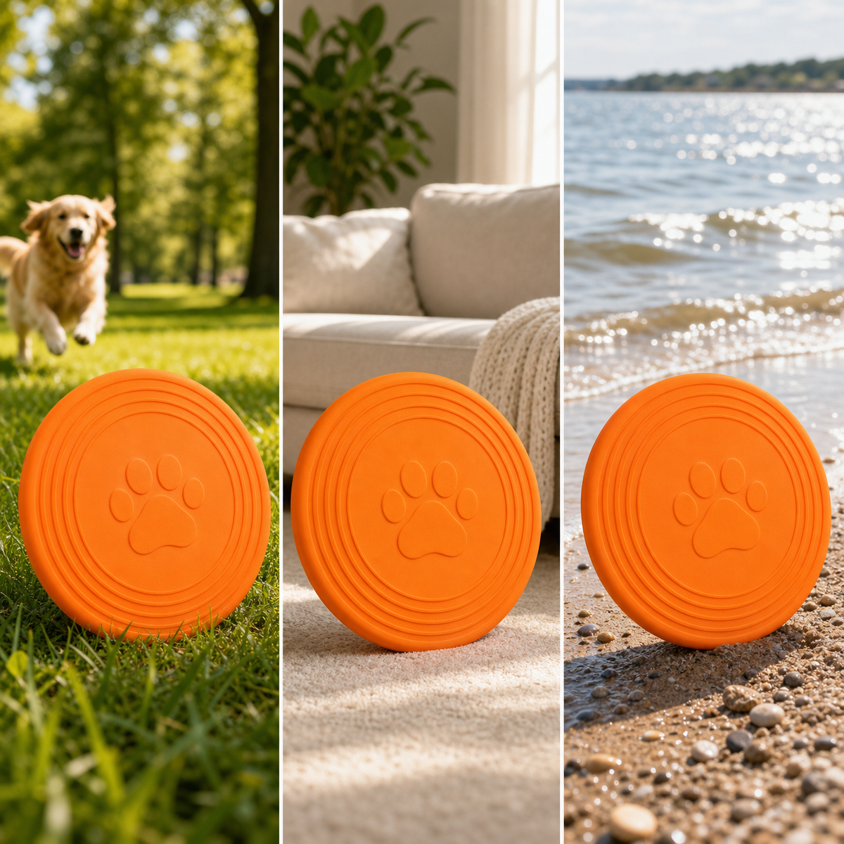 Pet Dog Flying Disc Interactive Training Toy Floating Bite-Resistant for Dogs