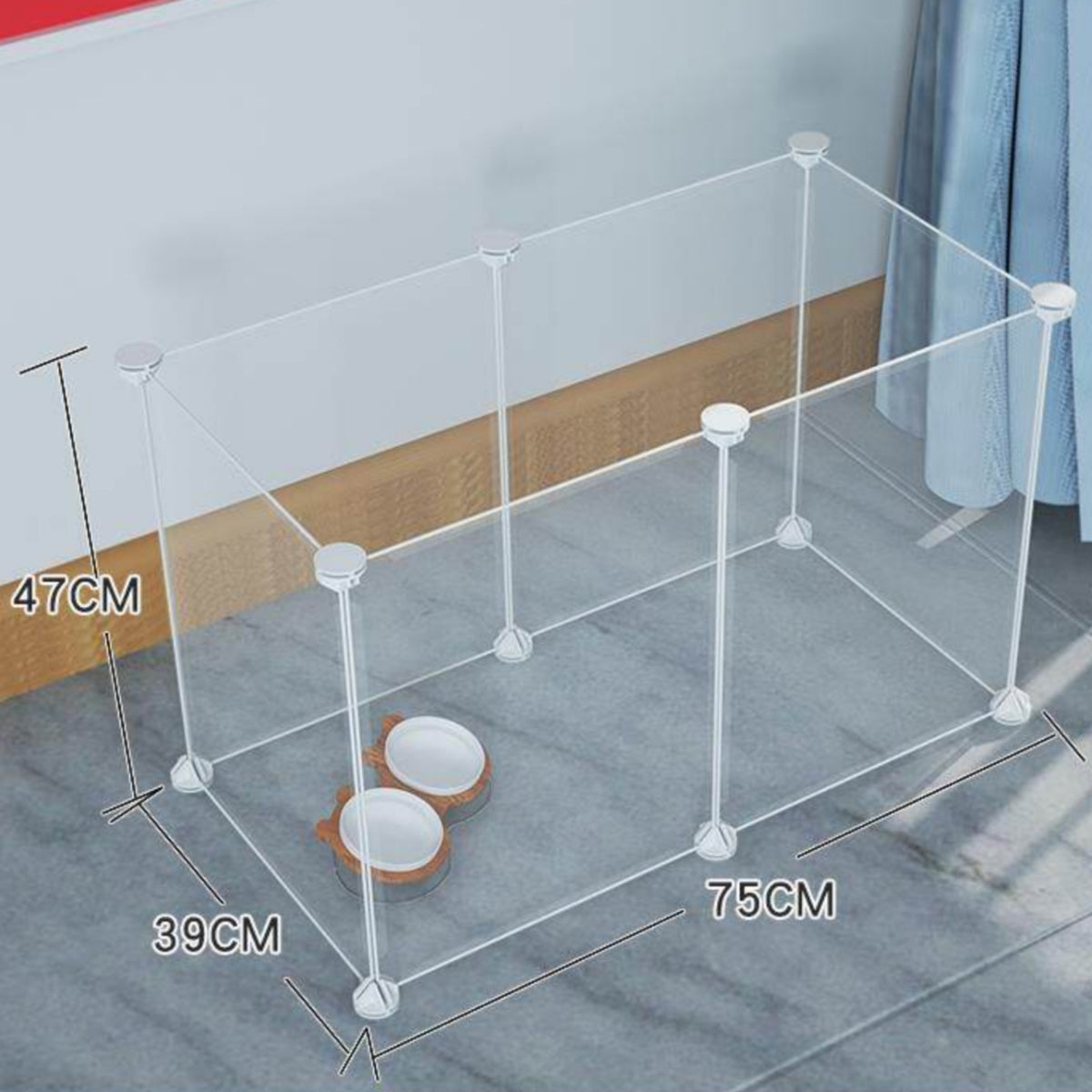Clear Acrylic Pet Partition Full Visibility Acrylic Pet Panel Sturdy Clear Dog Gate Cat Owners, Doorways