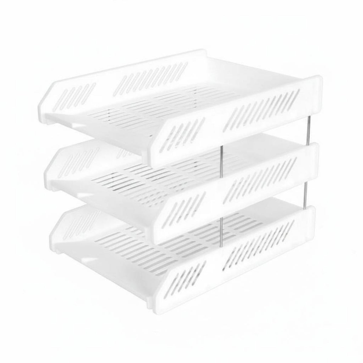 3 Tier Document Tray Space-Saving Desktop Document Rack Sturdy for Study