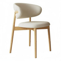 Upholstered Minimalist Chair Nordic and Design Armless Upholstered Dining Chair Space-Saving Ergonomic Design for Residents
