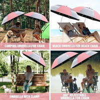 Outdoor Sun Umbrella UV Protection Fishing Camping Folding Beach Chair Umbrella Clamp Umbrella