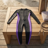 Athletic Swimsuit Front Zipper Long Sleeve Full Body Rash Guard One Piece Waterwear for Women Swimming