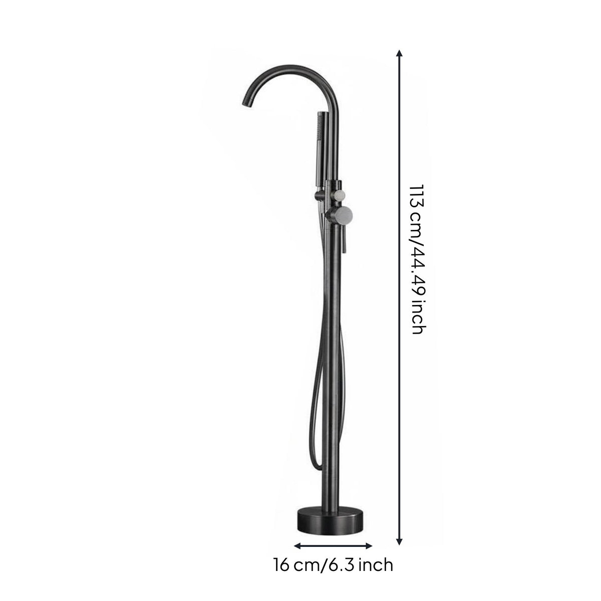 Freestanding Tub Filler Rust Resistant Floor Mount Bathtub Faucet High Water Volume Rate Freestanding Bathtub Faucet for Hotel