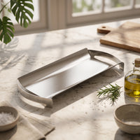 Stainless Steel Tray Minimalist Mirrored Tray Elegant Platter for Reception Area
