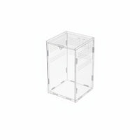 Acrylic Reptile Habitat High Clearness Acrylic Reptile Tank Easy to Install Clear Box for Tabletop, Desktop, Shelf Display