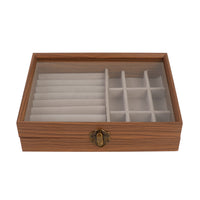 Vintage High-End Wooden Jewelry Box with Photo Frame for Rings, Necklaces, Earrings, and Bracelets