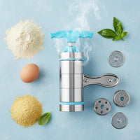 Stainless Steel Pasta Machine Food Grade Material Hand Crank Pasta Press 5 Dies