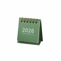 2026 Desk Calendar, Mini, Portable, Minimalist Design, Paper, Desktop Decor