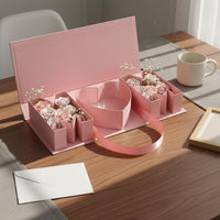 Mother's Day Floral Box Ribbon Closure MOM Letter Gift Box for Mom