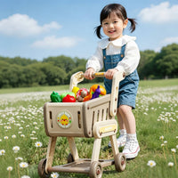 Role-Playing Shopping Cart Toy Easy to Push Toy Shopping Cart Long-Lasting Playset Sturdy for Toddlers, Kids, Playroom