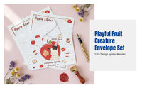 Fruit Teddy Postcard Set, Cute Envelope, Letter Paper, Creative Handwritten Greeting Card, Encouragement, Confession
