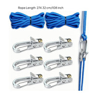 Braided Rope Tensioner with Locking Buckle Metal Rope Tightener with Buckle Secure Hardware Versatile for Travelers