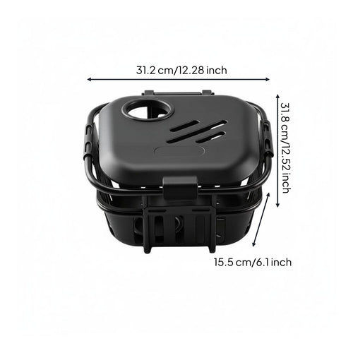 Tricycle Front Basket Large Capacity Mobility Gear Rainproof Lid for Shopping